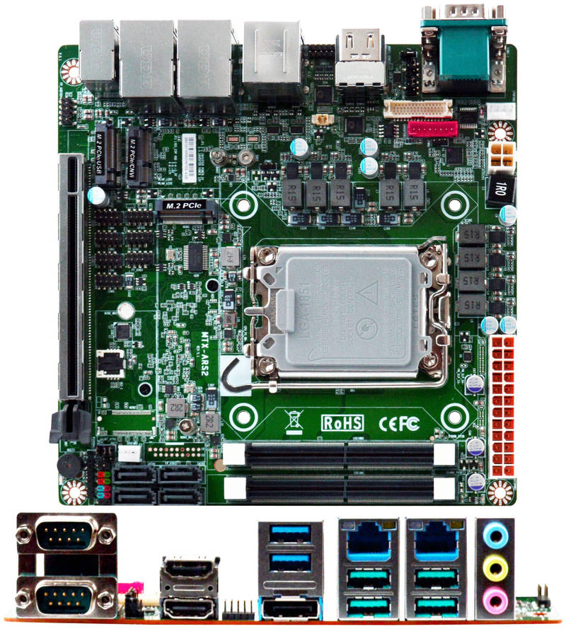 Jetway MTX-ARS2-H8100010 MiniITX (Intel H810, LGA1851, Arrow Lake-S, 2x 2.5GbE LAN) <b>[Intel PTT]</b>