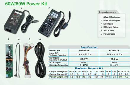 Morex PDB084R (80W Power Kit mit DC Netzteil)