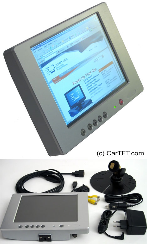800TSV -- TFT 8" -- VGA and PAL/NTSC -- with Touchscreen <b>USB</b> and integ. Speakers [silver] (Minimum order quantity : 100 units)