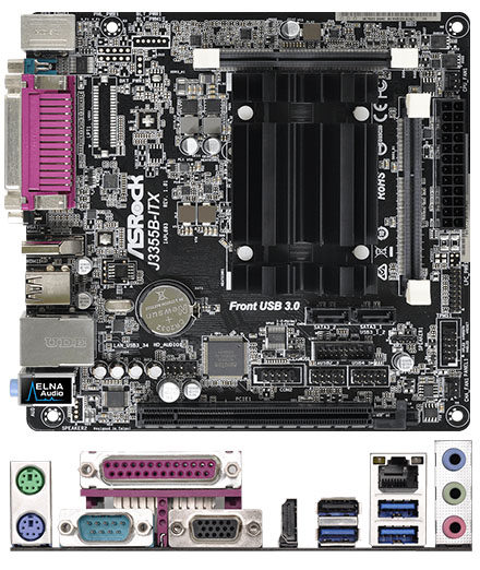 ASRock J3355B-ITX (Intel Celeron J3355 2x2.0Ghz, 1x LPT) [<b>FANLESS</b>]
