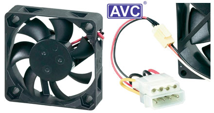 Lüfter (AVC DA04010B12S-017 / 998641, 40x40x10 mm, 12VDC)