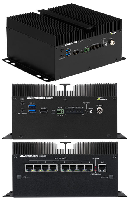 AVerMedia NX213B-16G BOX PC (NVIDIA Jetson Xavier 16GB / 8x POE)