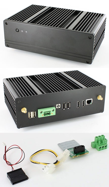 Blackpete-NUC enclosure (for Intel D33217GKE/DCP847SKE) <b>[FANLESS]</b>