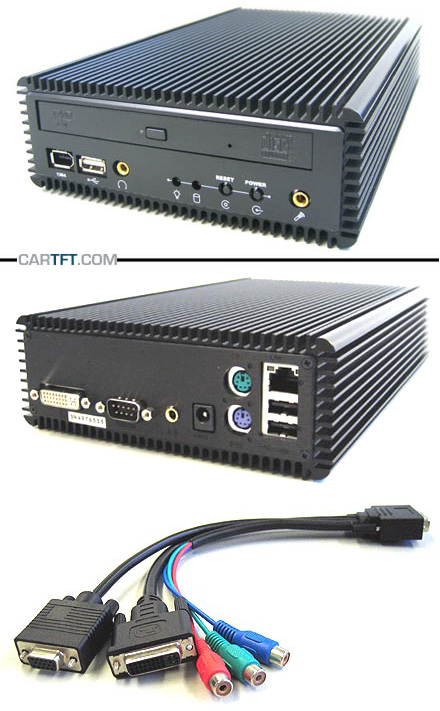 CALU<b>CORE</b>-M-DVI - Core2Duo Car-PC Barebone *FANLESS* --DualChannel (DVI+DSUB)-- [new]