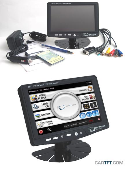 CTF700 - VGA 7" TFT - Touchscreen USB - PAL/NTSC - IR Remote - Audio <b>(500 nits) [LED-Backlight]</b>