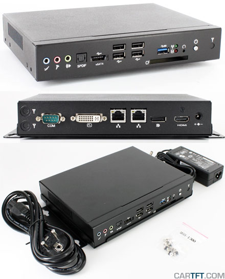 DSS-1300 Barebone (Intel Core i3/i5/i7 Mobile, eSATA, HDMI/DP, 2x Mini-PCIe, 2x LAN, USB3.0, CF)
