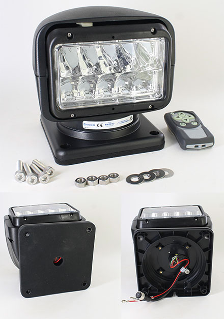 EW3010 Arbeitslampe / Suchscheinwerfer, 360 Grad schwenkbar, 12-24V, IP68 <b>(Schwarz)</b>