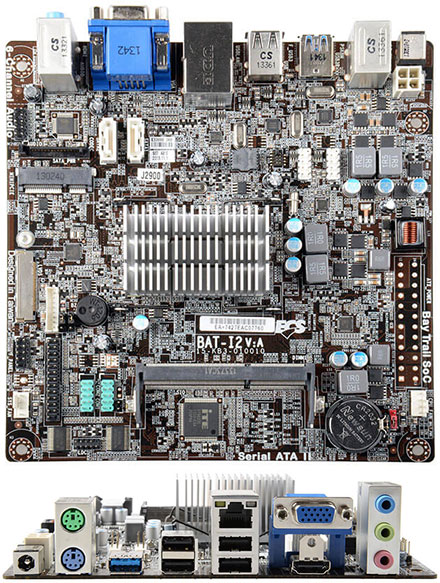 ECS BAT-I2(V2.0) Mini-ITX (Intel Bay Trail J1900, HDMI/VGA/LVDS, 19VDC) [<b>LFTERLOS</b>]