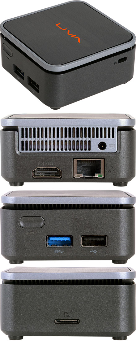 ECS LIVA Q2 MiniPC (Intel Celeron N4000, 4GB RAM, 64GB eMMC, no OS)