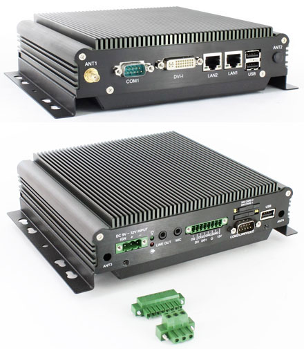 FleetPC-4-B Car-PC (Intel Atom 2x1.86Ghz, 2GB RAM, Autostart-Controller, 9-32V Automotive PSU, GPS) [<b>FANLESS</b>]