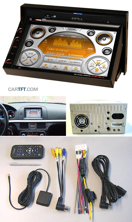 Infill G4 Double-DIN Car-PC Barebone (1.5Ghz, FM radio, Amplifier, GPS)