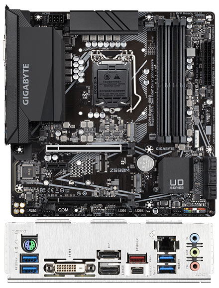 Gigabyte GA-Z590M  MicroATX (fr i3, i5, i7 [LGA1200 Socket], Z590 Express, PCIe 4.0)