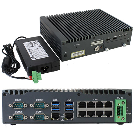 Gigabyte QBix-Jetson-XavierAHP-A1 (Nvidia Jetson, 8GB RAM, 10x LAN (8x POE)) [<b>FANLESS</b>]