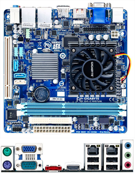 Gigabyte GA-C1007UN (Intel Celeron 1007U, 2x LAN, Win8 ready)