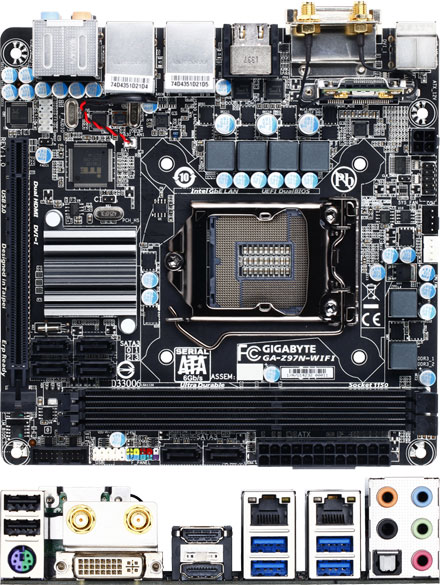 Gigabyte GA-H97N-WIFI (fr i3, i5, i7 [Sockel LGA1150], Haswell, 2x LAN, 2x HDMI, WLAN/BT, Intel Wireless Display) *neu*