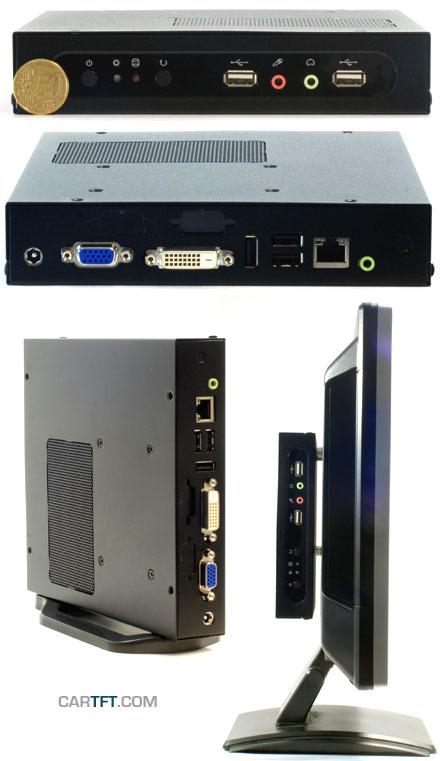 Half-Height Bundle (HAHE-MC-B, Intel D945GSEJT, AC/DC Adapter 60W + EU-Kabel, Intel Mini-PCIe WLAN mit Antenne)
