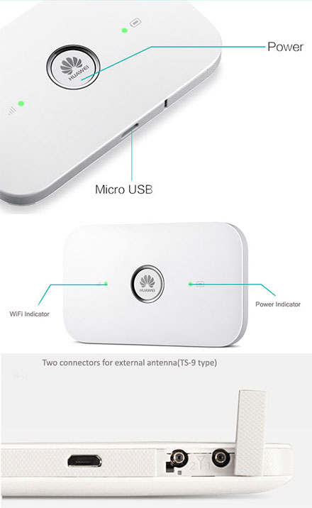 Huawei E5573s-320 WLAN Mobile Hotspot (3G/4G/LTE CAT4 150MBIT, weiß, ohne SIMLOCK)