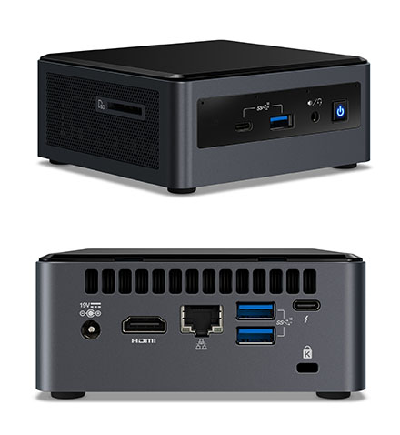 Intel NUC10i3FNHN2 (Intel Core i3-10110U up to 4,10GHz,  1x HDMI, 5x USB 3.1, Thunderbolt, <b>2,5" SATA SSD</b> Support, <b>without audio</b>)