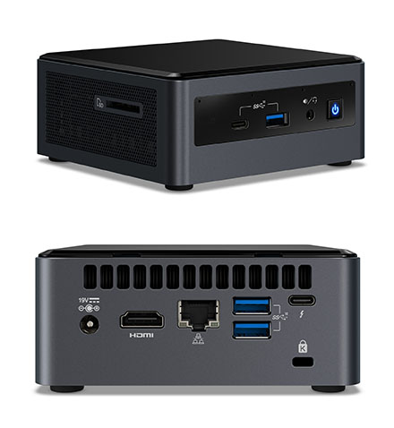 Intel NUC10i7FNHJA (Intel Core i7-10710U up to 4,70GHz,  1x HDMI, 5x USB 3.1, 8GB RAM, <b>1TB 2,5" SATA HDD, Win10 Home</b>