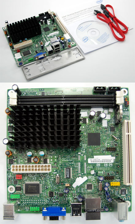 Intel D410PT (with integrated Atom 1x 1.66Ghz CPU) [<b>FANLESS</b>] (Remnant)