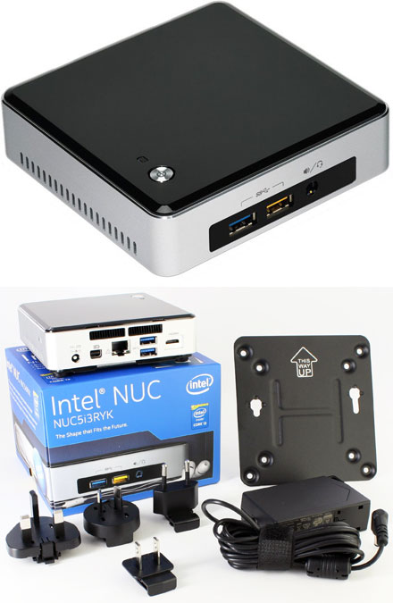 Intel NUC5i3RYK (Intel Core i3-5010U CPU 2x 2.1Ghz, 1x HDMI, 1x dP, 1x M.2)