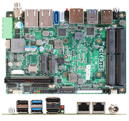 Jetway JLF0DV-70 3,5" (Intel Whiskey Lake-U CPU 4305UE, 2x LAN, 12-36V DC)