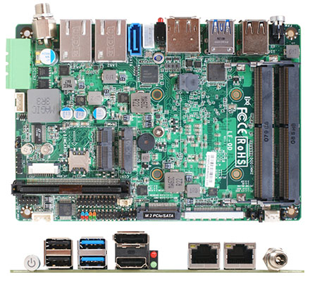 Jetway JLF0D-E0 (Intel Comet Lake-U Celeron 5205U) [PCIe 4.0, 2x LAN, 12-36V DC-in]