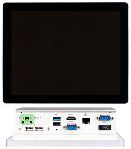 Jetway HPC080SC-FP2807A Panel-PC (8" 1024x768 PCAP Touchscreen, Intel N2807, 2GB RAM) [IP65/NEMA4 Front]