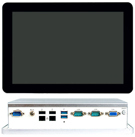 Jetway HPC101SC-FP1900B Panel-PC (10.1" 1280x800 PCAP Touchscreen, Intel N2807, 4GB RAM) [IP65/NEMA4 Front]