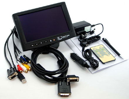 MHD700-<b>SH</b> - VGA/DVI 7" TFT - Touchscreen USB - Autodimmer -  IR - Audio (<b>600nits , Teilmetall-Gehuse</b>) <b>-TRANSFLEKTIV PRO-</b>