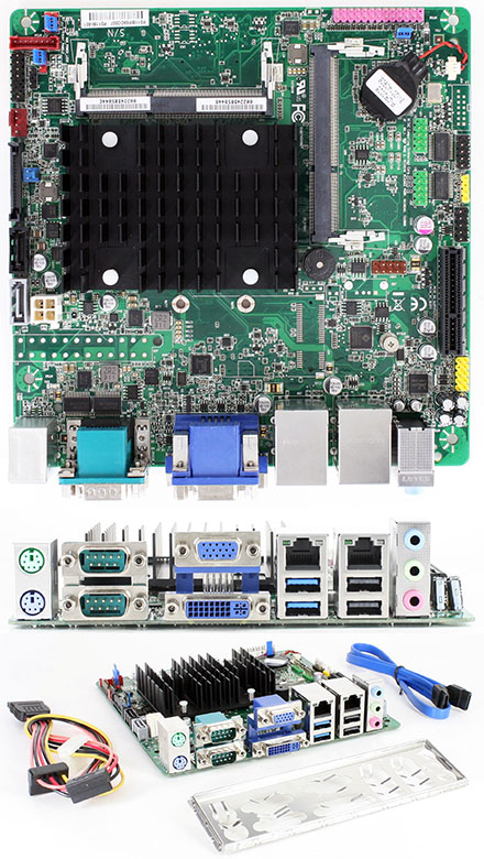 Mitac PD11BI-PSU<b>2</b> (Intel D2500CC2) (Intel Bay Trail Celeron J1900 4x2.42Ghz CPU, 2x LAN, 4x RS232, Onboard Netzteil) [<b>SONDERPOSTEN</b>]