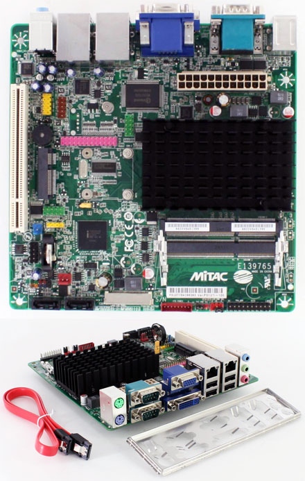 Mitac PD12TI (Intel D2500CC-E) (Intel Atom 2x 1.86Ghz CPU, 2x LAN, 4x RS232) [<b>FANLESS</b>]