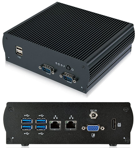 Mitac S300-10AS-WIDE (Intel Apollo Lake E3940 4x 1.8Ghz, 2x Gigabit LAN, VGA/HDMI, 2x RS232) [<b>LFTERLOS,  [Erweiterter Temperaturbereich -40C bis 60C]</b>]