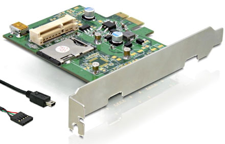 Mini-PCI-E auf PCI-E Adapter (mit SIM Karten-Einschub)
