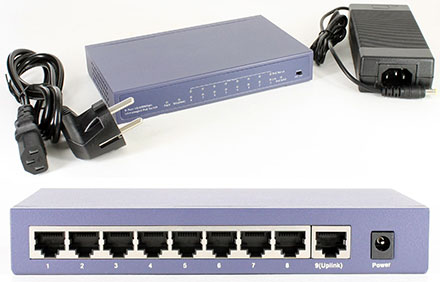 POE Fast Ethernet Switch (8x POE IEEE802.3af/at, 1x LAN, VLAN, 96W)