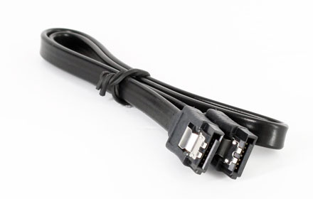 S-ATA Kabel (Intel, 50cm, schwarz, mit Clips) <b>[25-er Pack]</b>
