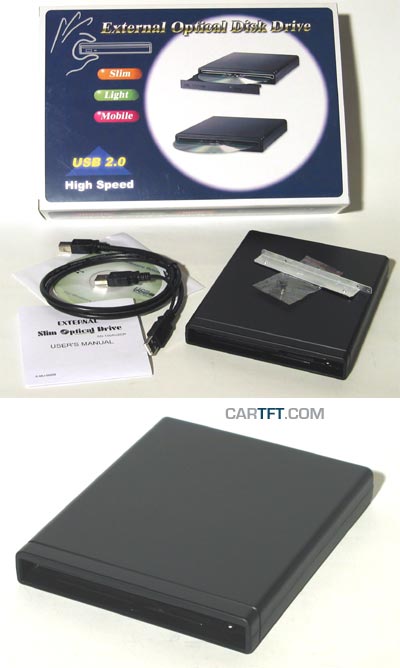 Ext. Case 5,25 USB SLIM (for CD/DVD) + Slimline DVD+-RW [<b>SPECIAL</b>]