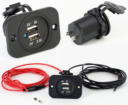 Auto Steckdose Dual USB Ladegerät Für 12V Buchse KFZ Einbau