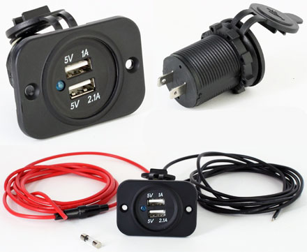 12V Dual USB Auto Steckdose Ladegerät Buchse Für KFZ Einbau  WohnmobileWohnwage