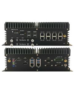 FleetPC-9-B-GTX1060 Car-PC (Intel Core i7-8700T 6x4.0Ghz, NVIDIA GeForce GTX 1060 GPU, Autostart-Controller, 9-48V Automotive PSU, 10x LAN, 3x dP, 4x HDMI) [ FANLESS ]