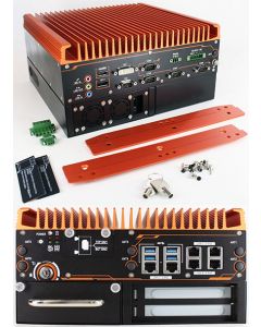 FleetPC-10 Car-PC (Intel Core i7-8700T 6x4.0Ghz, Autostart-Controller, 9-48V Automotive PSU, 6x LAN, 1x PCIe 3.0 x16) [ FANLESS ]