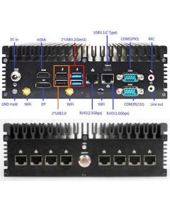 Jetway HBJC38AZ02-2LLB (Intel Tiger Lake Processor) [12-24V DC, 8x LAN ]