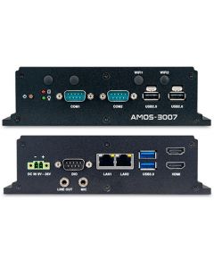 VIA AMOS-3007-1Q15A0 Industrial-PC/CarPC (1.5GHz Intel Atom, 9-36VDC, 2x LAN, -20° to 70°C Extented temperature range) [FANLESS]